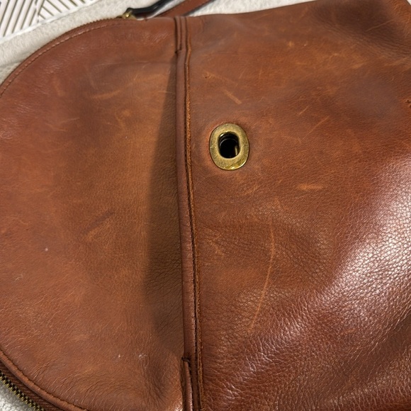 Margot New York Leather Backpack brown adjustable straps large soft lined inside main image 8